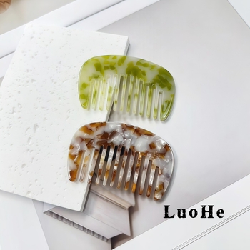 Χτένα μαλλιών Luohe, υλικό οξικό οξύ, γεωμετρικό σχήμα, απλό unisex στυλ, χειροποίητο