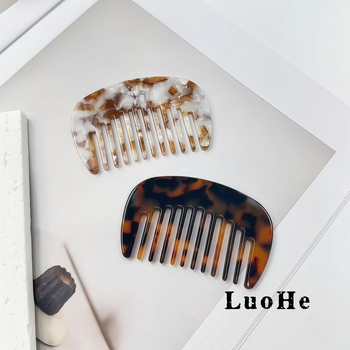 Χτένα μαλλιών Luohe, υλικό οξικό οξύ, γεωμετρικό σχήμα, απλό unisex στυλ, χειροποίητο