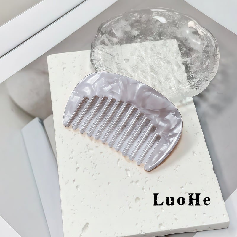 Χτένα μαλλιών Luohe, υλικό οξικό οξύ, γεωμετρικό σχήμα, απλό unisex στυλ, χειροποίητο