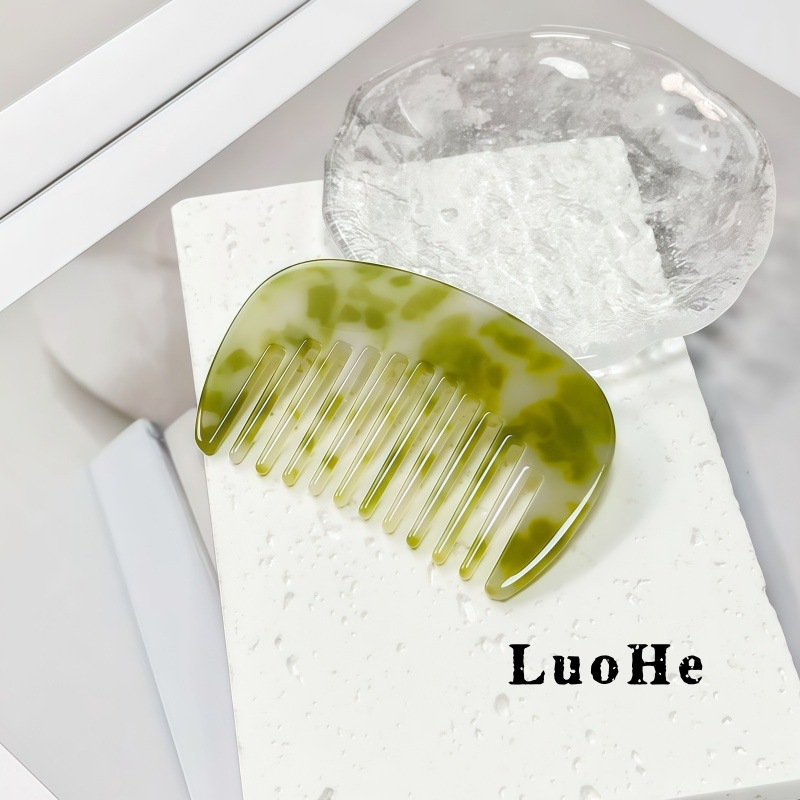Χτένα μαλλιών Luohe, υλικό οξικό οξύ, γεωμετρικό σχήμα, απλό unisex στυλ, χειροποίητο