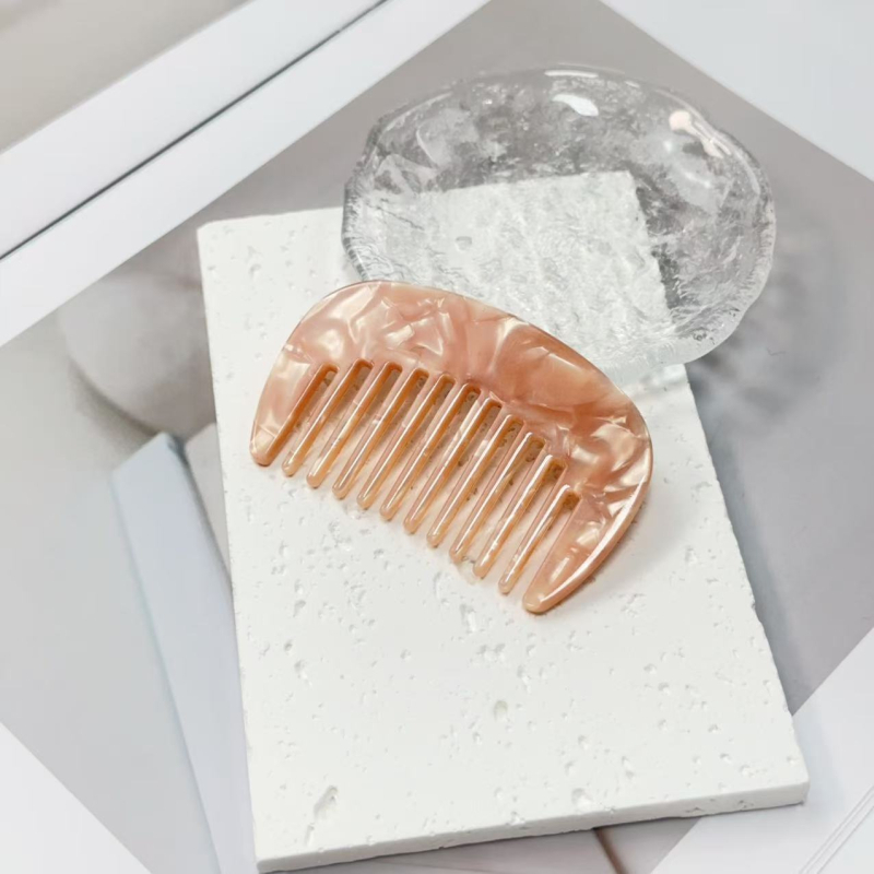 Χτένα μαλλιών Luohe, υλικό οξικό οξύ, γεωμετρικό σχήμα, απλό unisex στυλ, χειροποίητο