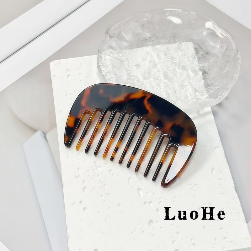 Χτένα μαλλιών Luohe, υλικό οξικό οξύ, γεωμετρικό σχήμα, απλό unisex στυλ, χειροποίητο