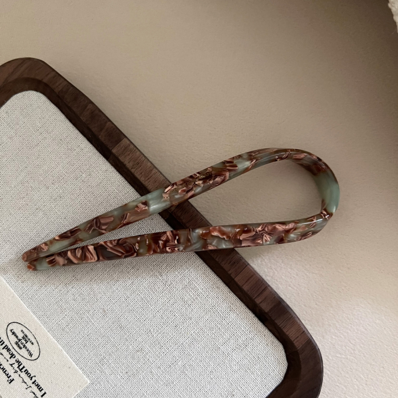 U-oblik ukosnica za kosu – jednostavan elegantan stil, materijal: acetic acid plate, brend Hejing Xi