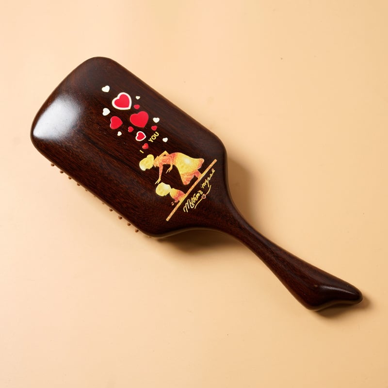 Weiya гребен за коса от сандалово дърво с въздушна възглавница за масаж на скалпа