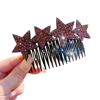 Аксесоар за глава за деца – инструмент за стилизиране на коса със звезден страз, пластмаса/смола, диамантена обработка, кристал