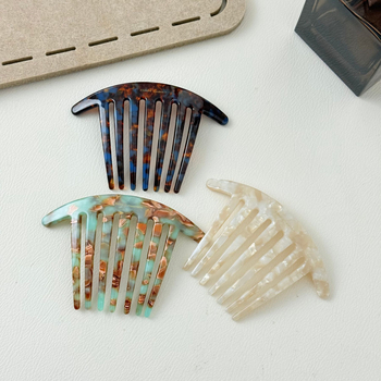 Χτένα μαλλιών από ακέτα για γυναίκες — μη ολισθαίνουσα, απλός unisex σχεδιασμός (Υλικό: οξικό οξύ; Στυλ: απλό, unisex; Τεχνική επεξεργασίας: έγχυση καυσίμου; Προσαρμογή: Ναι; Κωδικός: IB24)