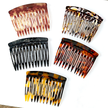 Гребен за коса от ацетат, френски стил минималистичен, дизайн с големи зъби, ръчна изработка, антистатичен аксесоар