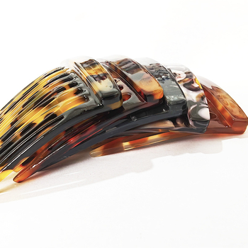 Гребен за коса от ацетат, френски стил минималистичен, дизайн с големи зъби, ръчна изработка, антистатичен аксесоар