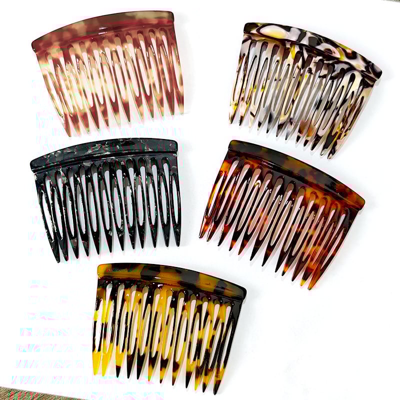 Гребен за коса от ацетат, френски стил минималистичен, дизайн с големи зъби, ръчна изработка, антистатичен аксесоар