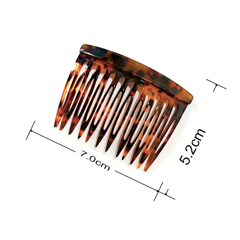 Гребен за коса от ацетат, френски стил минималистичен, дизайн с големи зъби, ръчна изработка, антистатичен аксесоар