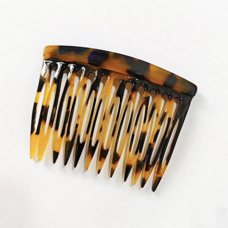 Гребен за коса от ацетат, френски стил минималистичен, дизайн с големи зъби, ръчна изработка, антистатичен аксесоар