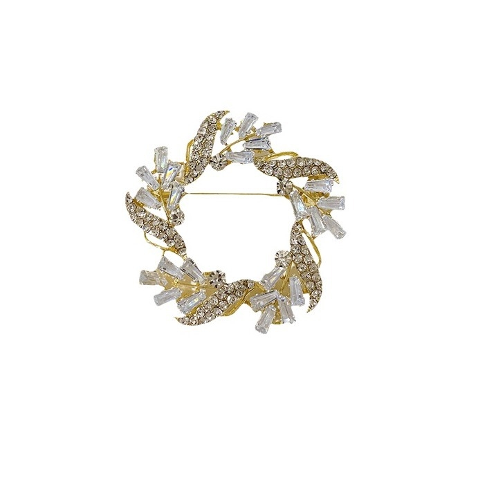 Καρφίτσα για γυναίκες σε κορεατικό στιλ με μοτίβα λουλουδιών και φύλλων, κράμα, ηλεκτροπλατίωση, διακοσμητικό αξεσουάρ και δώρο