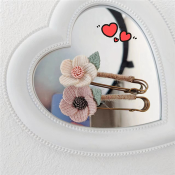 Брошка за шал с цвете от плат, декоративна и многофункционална, естествен стил