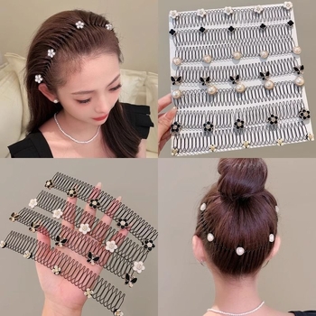 Метален невидим гребен за коса за задната част на главата, ретро стил, дамски аксесоар за коса