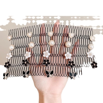 Метален невидим гребен за коса за задната част на главата, ретро стил, дамски аксесоар за коса