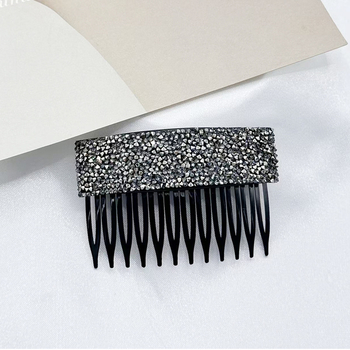 Štipaljka za kosu s rhinestones – puni dijamantni dizajn, korejskog stila bočni klips za šiške — ručno izrađeno, prilagodljivo