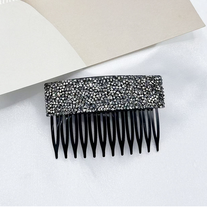 Štipaljka za kosu s rhinestones – puni dijamantni dizajn, korejskog stila bočni klips za šiške — ručno izrađeno, prilagodljivo