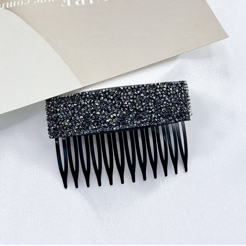 Štipaljka za kosu s rhinestones – puni dijamantni dizajn, korejskog stila bočni klips za šiške — ručno izrađeno, prilagodljivo