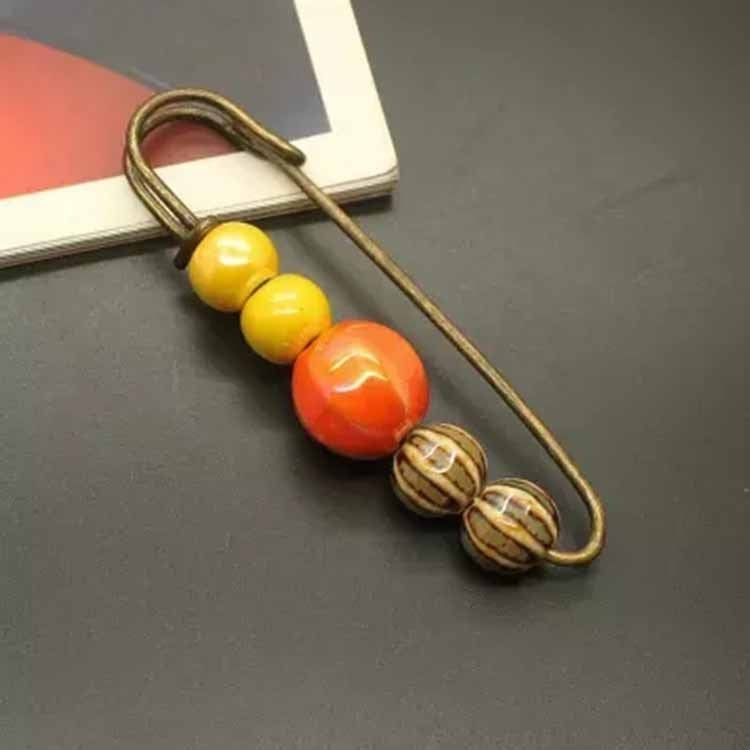 Ρετρό κεραμική καρφίτσα, χειροποίητη, unisex, σε σειρά All-Match, κατάλληλη για πουλόβερ, καρντιγάν και παλτό