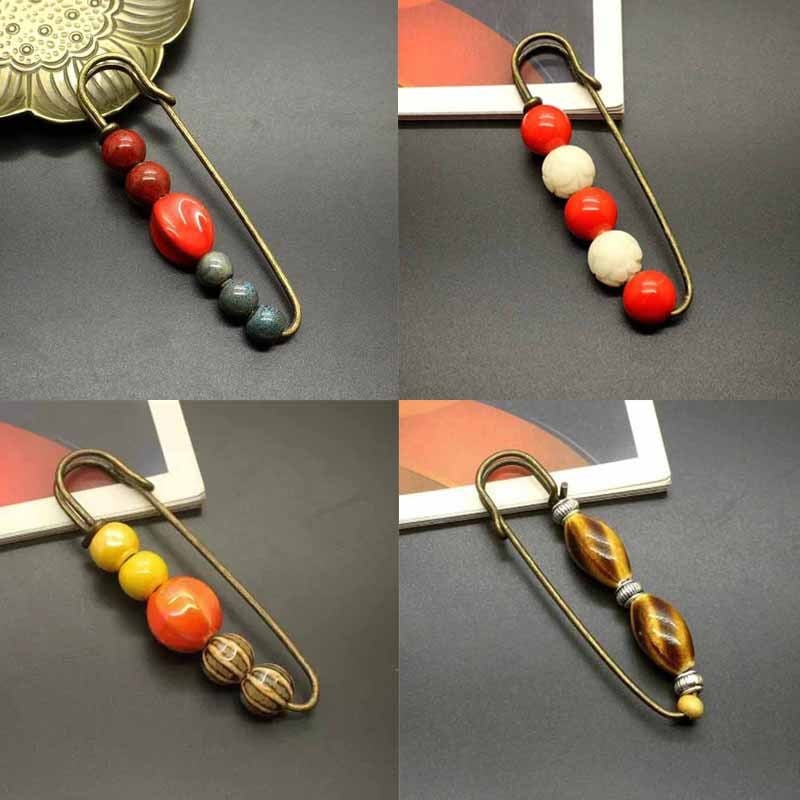 Ρετρό κεραμική καρφίτσα, χειροποίητη, unisex, σε σειρά All-Match, κατάλληλη για πουλόβερ, καρντιγάν και παλτό