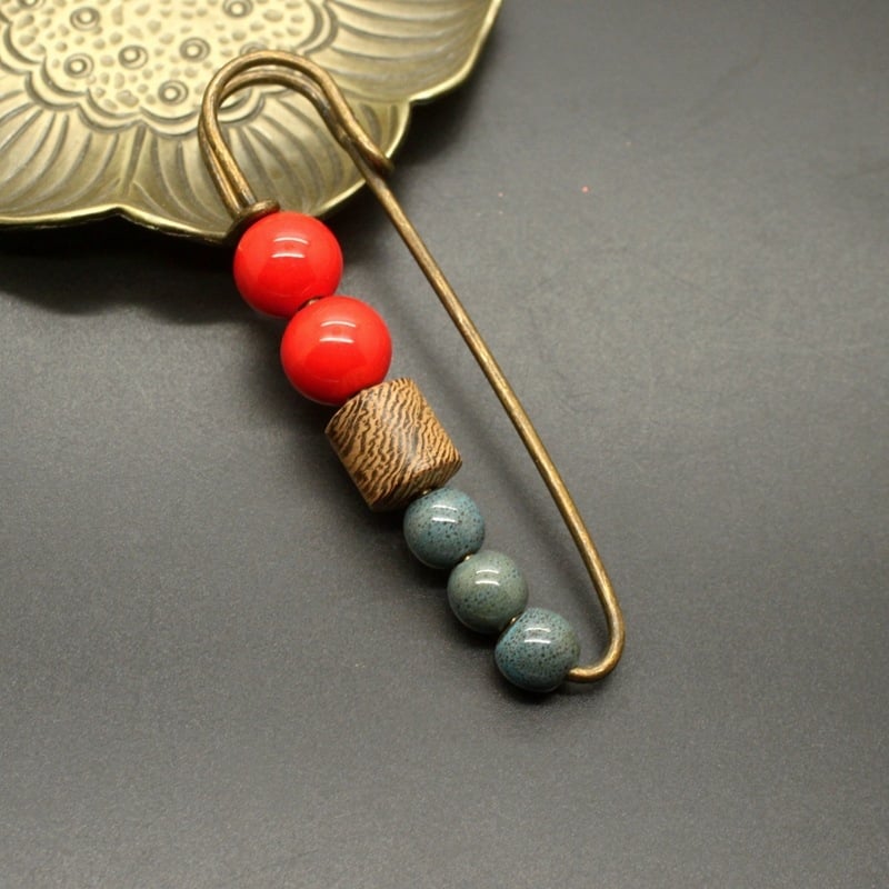 Ρετρό κεραμική καρφίτσα, χειροποίητη, unisex, σε σειρά All-Match, κατάλληλη για πουλόβερ, καρντιγάν και παλτό