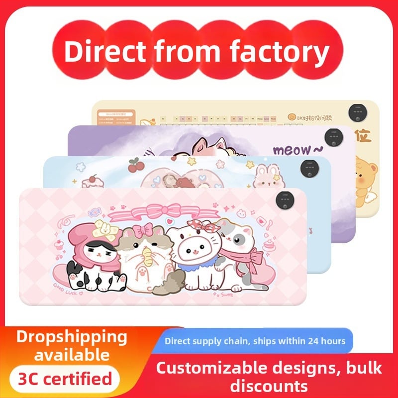 Padă de încălzire pentru mouse, alimentare la 220V, 85W, disipare a căldurii cu placă de aluminiu, suprafață din piele, control al temperaturii pe mai multe trepte, temporizator automat