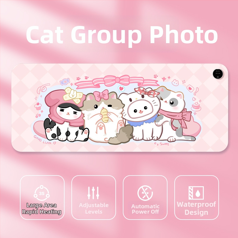 Padă de încălzire pentru mouse, alimentare la 220V, 85W, disipare a căldurii cu placă de aluminiu, suprafață din piele, control al temperaturii pe mai multe trepte, temporizator automat