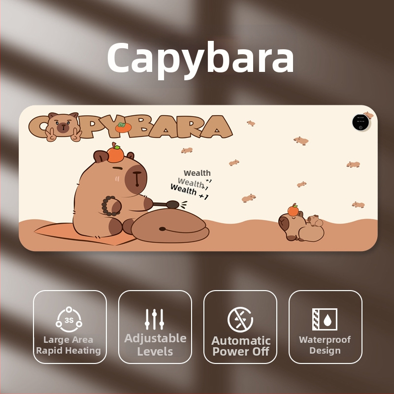 Padă de încălzire pentru mouse, alimentare la 220V, 85W, disipare a căldurii cu placă de aluminiu, suprafață din piele, control al temperaturii pe mai multe trepte, temporizator automat