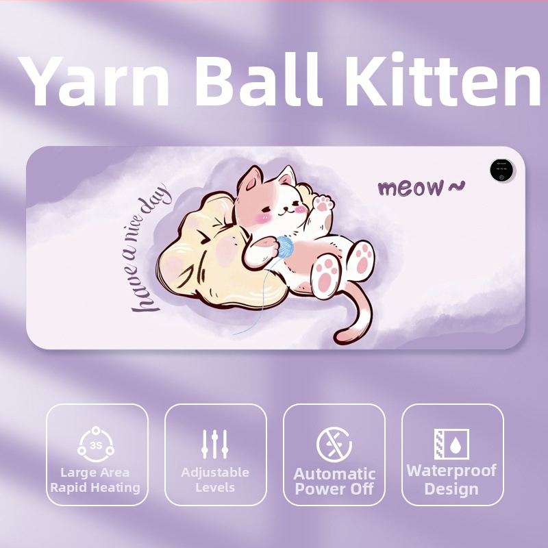 Padă de încălzire pentru mouse, alimentare la 220V, 85W, disipare a căldurii cu placă de aluminiu, suprafață din piele, control al temperaturii pe mai multe trepte, temporizator automat