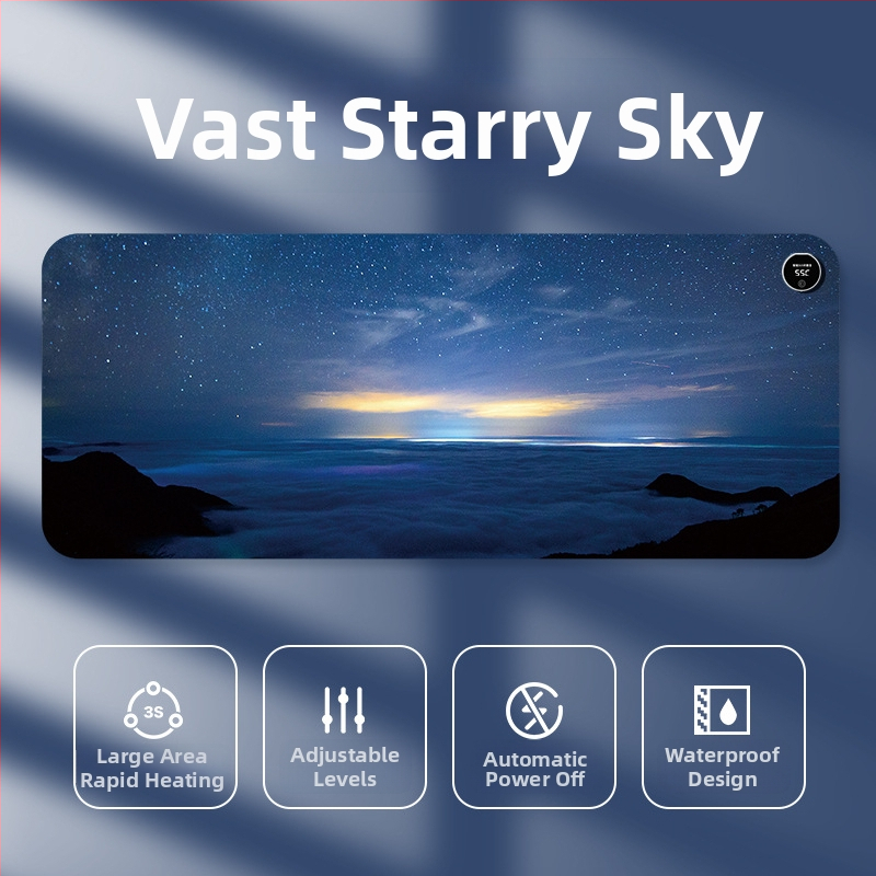 Padă de încălzire pentru mouse, alimentare la 220V, 85W, disipare a căldurii cu placă de aluminiu, suprafață din piele, control al temperaturii pe mai multe trepte, temporizator automat