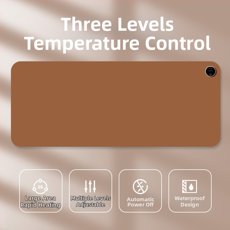 Padă de încălzire pentru mouse, alimentare la 220V, 85W, disipare a căldurii cu placă de aluminiu, suprafață din piele, control al temperaturii pe mai multe trepte, temporizator automat