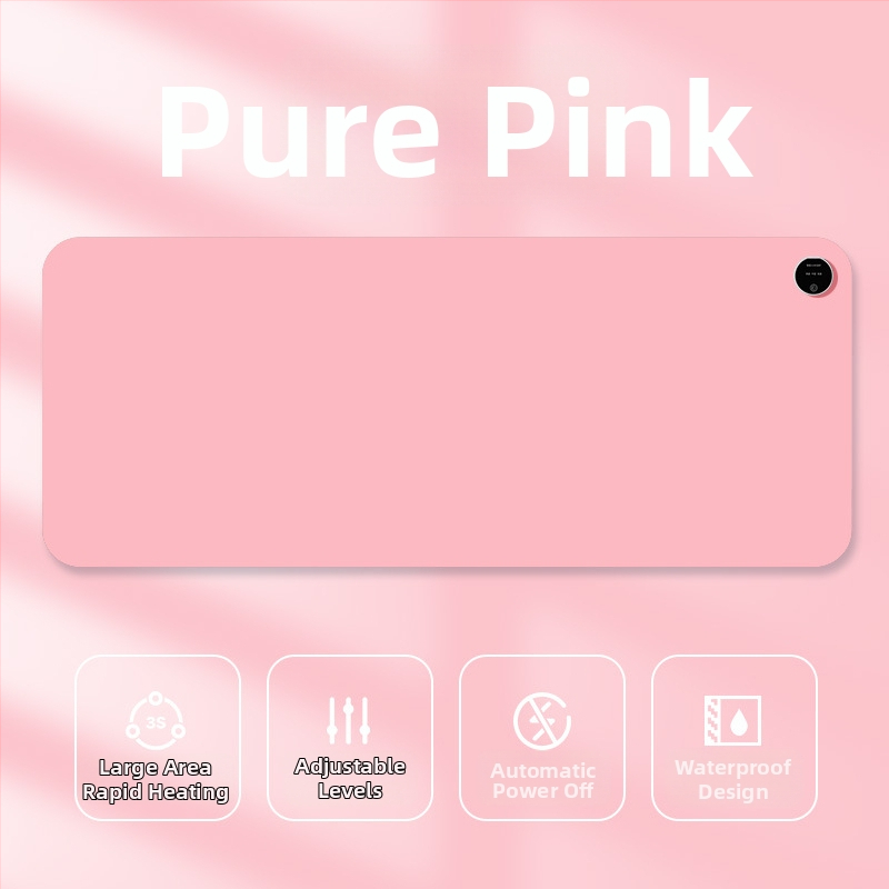 Padă de încălzire pentru mouse, alimentare la 220V, 85W, disipare a căldurii cu placă de aluminiu, suprafață din piele, control al temperaturii pe mai multe trepte, temporizator automat