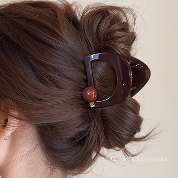 Cápás hajcsat Zhiyi, akril, kézzel készített, Gripper, kód syj-841