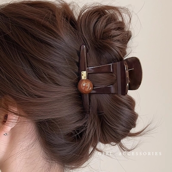 Cápás hajcsat Zhiyi, akril, kézzel készített, Gripper, kód syj-841