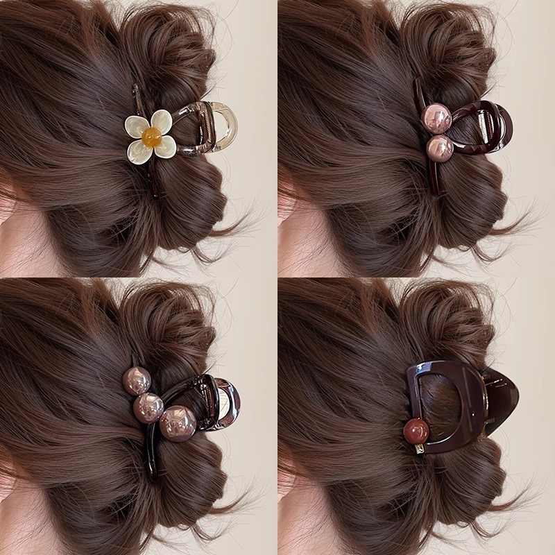 Cápás hajcsat Zhiyi, akril, kézzel készített, Gripper, kód syj-841