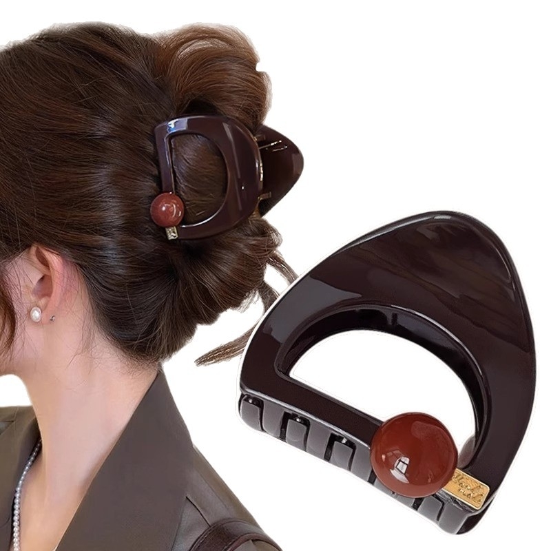 Cápás hajcsat Zhiyi, akril, kézzel készített, Gripper, kód syj-841