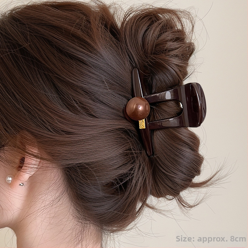 Cápás hajcsat Zhiyi, akril, kézzel készített, Gripper, kód syj-841