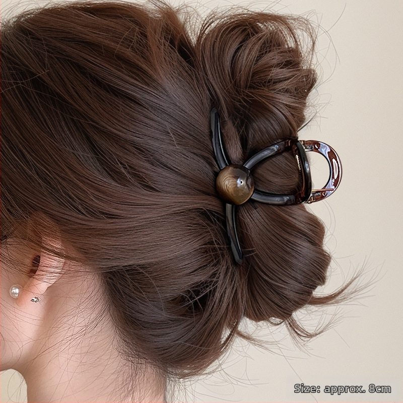 Cápás hajcsat Zhiyi, akril, kézzel készített, Gripper, kód syj-841