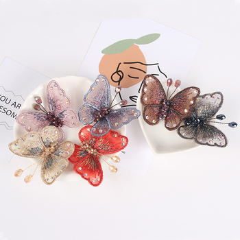 Farise Καρφίτσα με πεταλούδα από νήμα, δαντελωτή – γυναικεία απλή μόδα