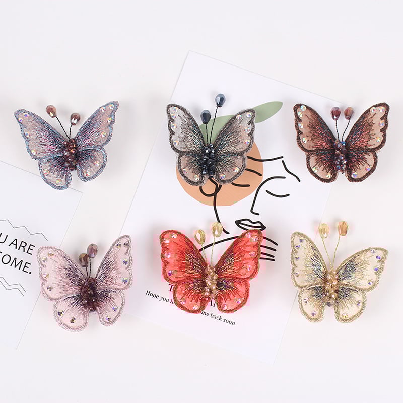 Farise Καρφίτσα με πεταλούδα από νήμα, δαντελωτή – γυναικεία απλή μόδα