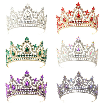 Diadem od legure sa kristalima rhinestones, ukos za kosu za svadbu, rođendan, maturu, banket i nastupe