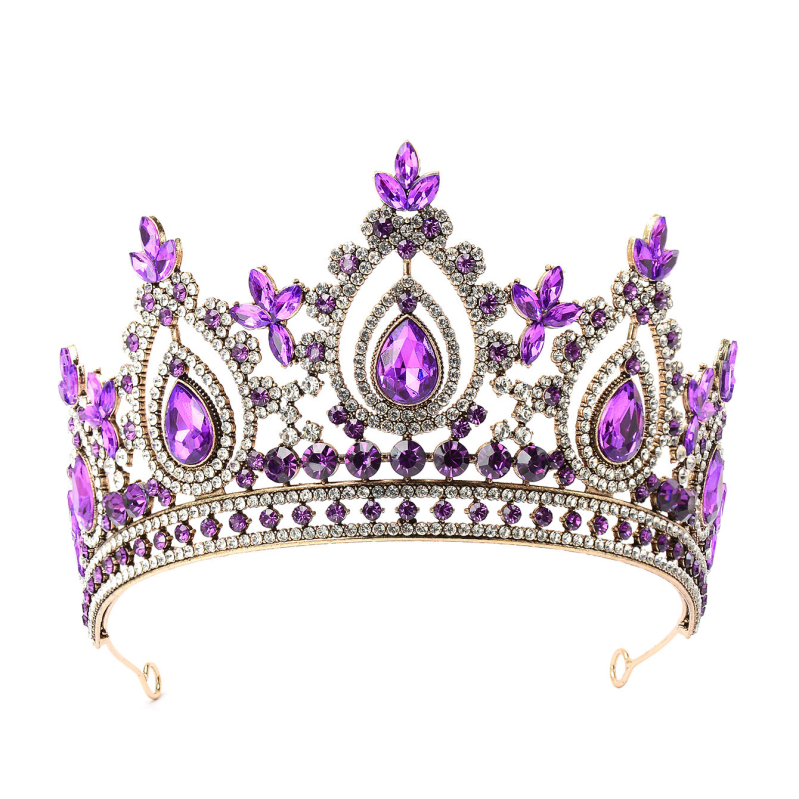 Diadem od legure sa kristalima rhinestones, ukos za kosu za svadbu, rođendan, maturu, banket i nastupe