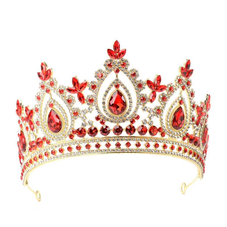 Diadem od legure sa kristalima rhinestones, ukos za kosu za svadbu, rođendan, maturu, banket i nastupe