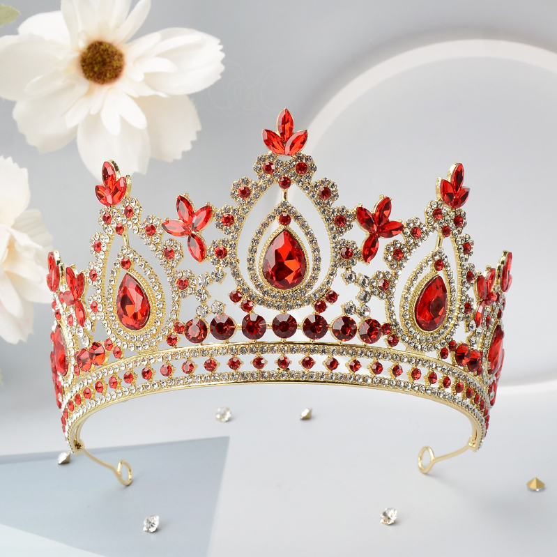 Diadem od legure sa kristalima rhinestones, ukos za kosu za svadbu, rođendan, maturu, banket i nastupe
