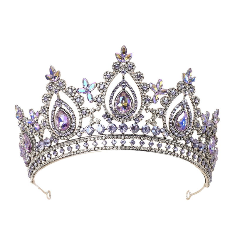 Diadem od legure sa kristalima rhinestones, ukos za kosu za svadbu, rođendan, maturu, banket i nastupe