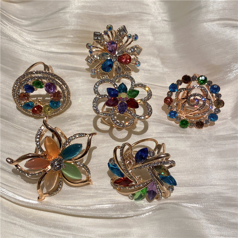 Метална брошка с цветя, електроплакирана, за декорация и подаръци