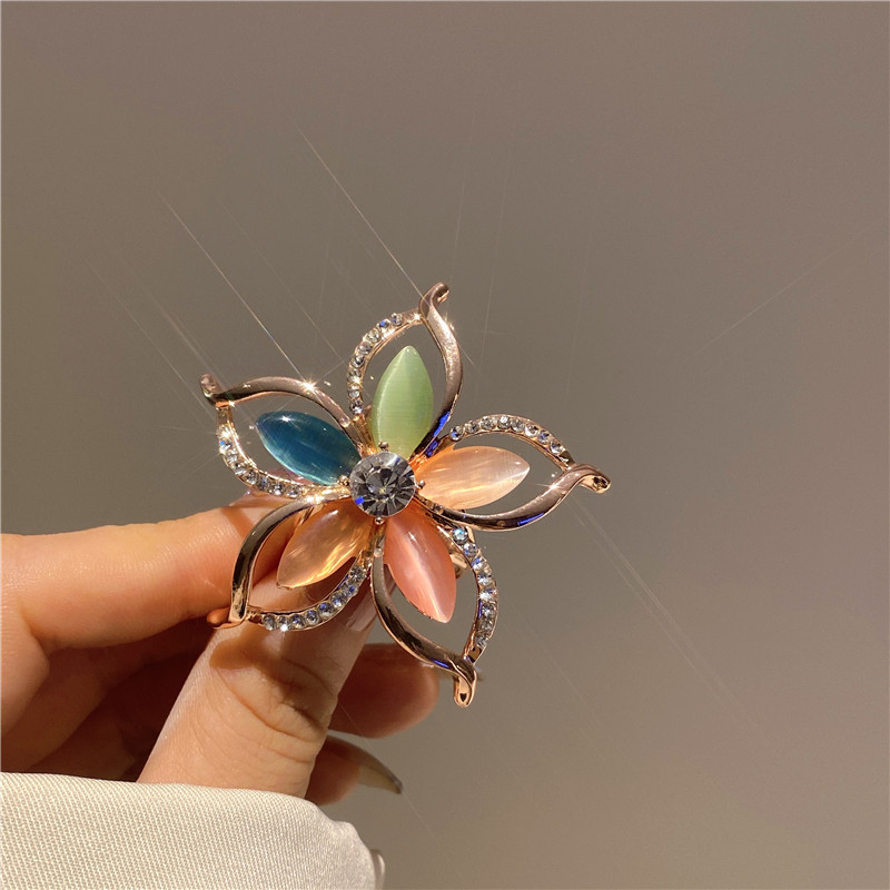 Метална брошка с цветя, електроплакирана, за декорация и подаръци