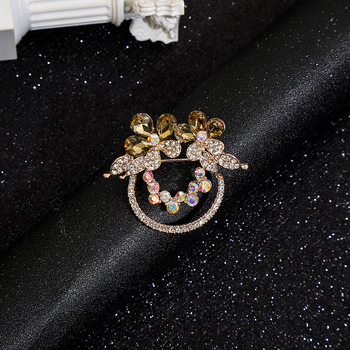 Женска брошка от сплав – закопчалка за копринен шал и връзване на подгъва на тениска, електроплатина, класически и универсален декоративен аксесоар, марка Yusheng