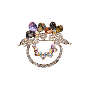 Женска брошка от сплав – закопчалка за копринен шал и връзване на подгъва на тениска, електроплатина, класически и универсален декоративен аксесоар, марка Yusheng