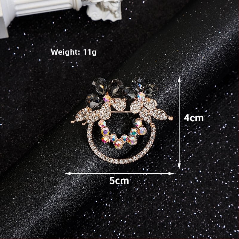 Женска брошка от сплав – закопчалка за копринен шал и връзване на подгъва на тениска, електроплатина, класически и универсален декоративен аксесоар, марка Yusheng